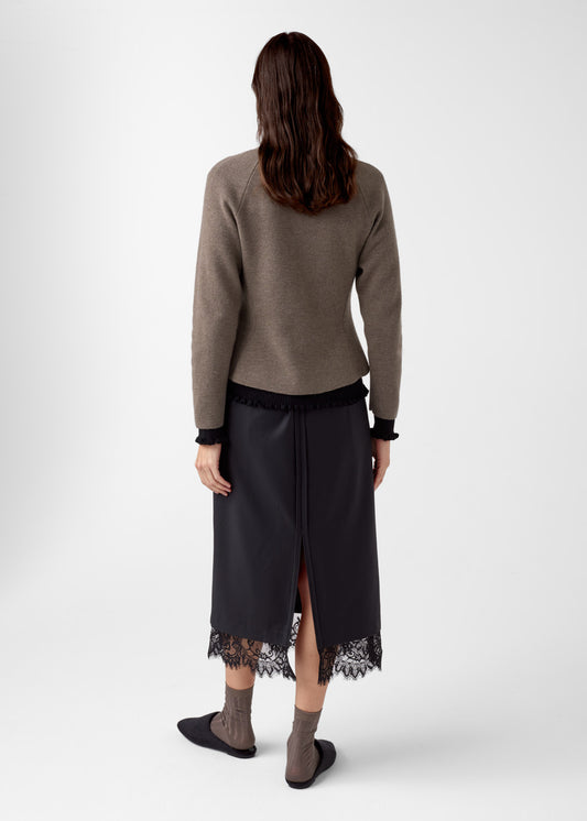 AKS LABEL International Ginny merino cardigan 02_Knitwear 8069 Espresso