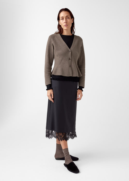 AKS LABEL International Ginny merino cardigan 02_Knitwear 8069 Espresso