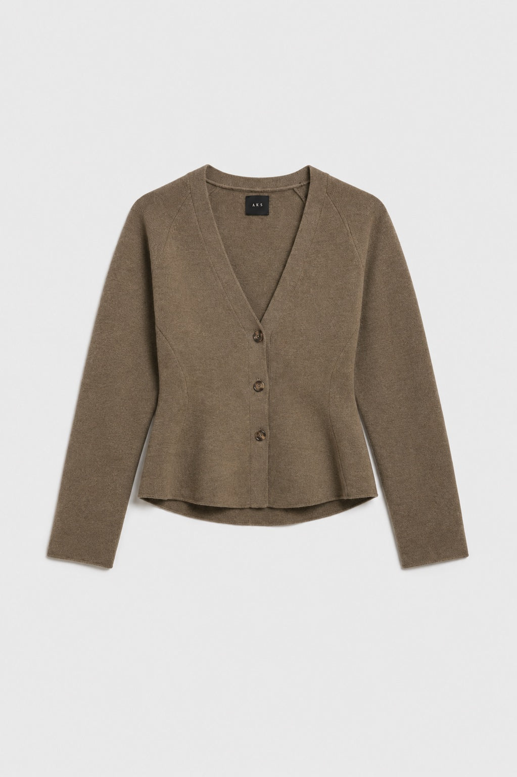 AKS LABEL Ginny merino cardigan Knitwear 8069 Espresso