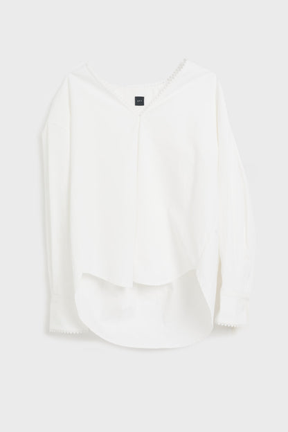AKS LABEL Hima poplin shirt Shirts 9001 White