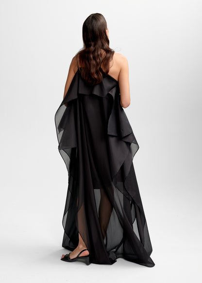 Christian Aks Josephine Silk Dress Dresses 9090 Black