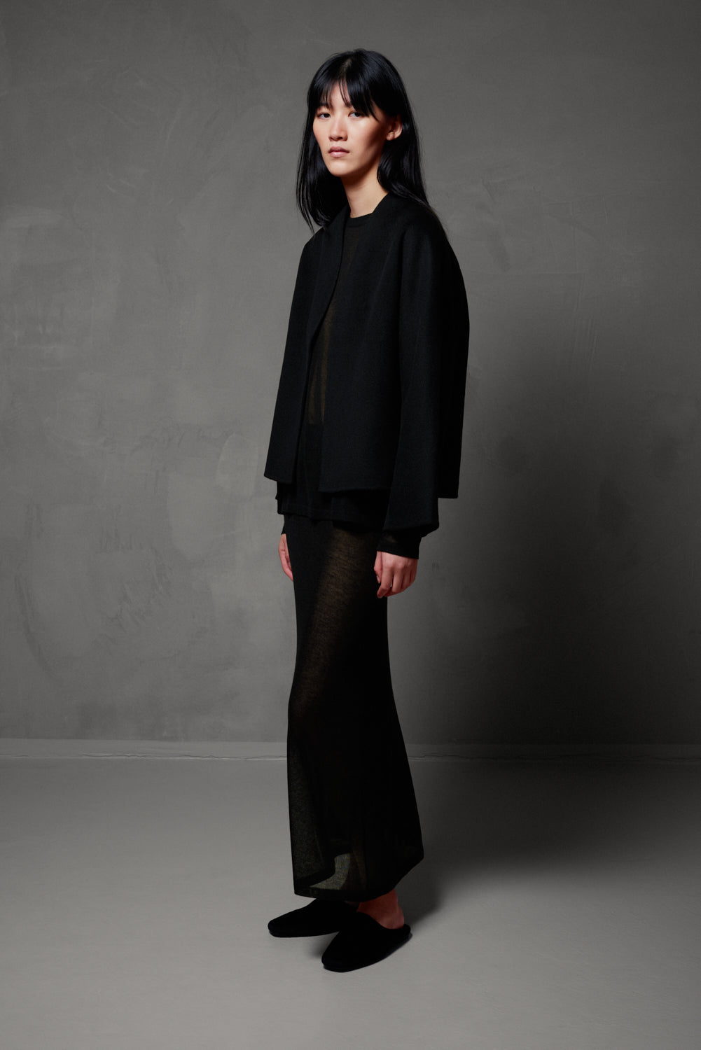 AKS LABEL International Kelsie wool jacket 00_Jackets 9090 Black