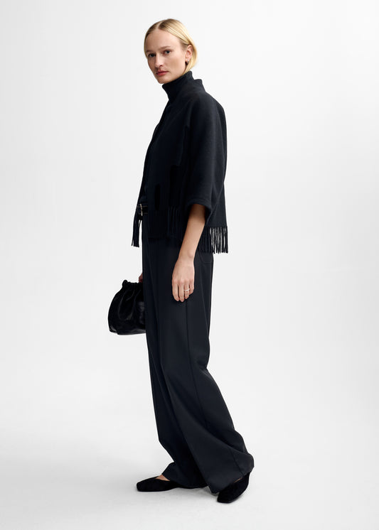 AKS LABEL International Keyla Lambswool Jacket 00_Jackets 9090 Black