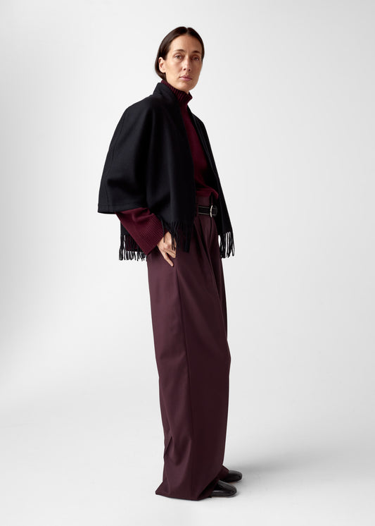 AKS LABEL International Keyla Lambswool Jacket 00_Jackets 9090 Black