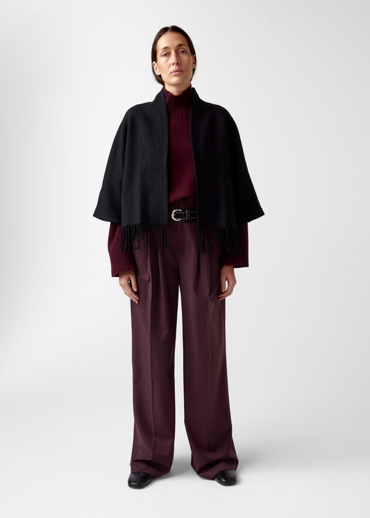 AKS LABEL International Keyla Lambswool Jacket 00_Jackets 9090 Black