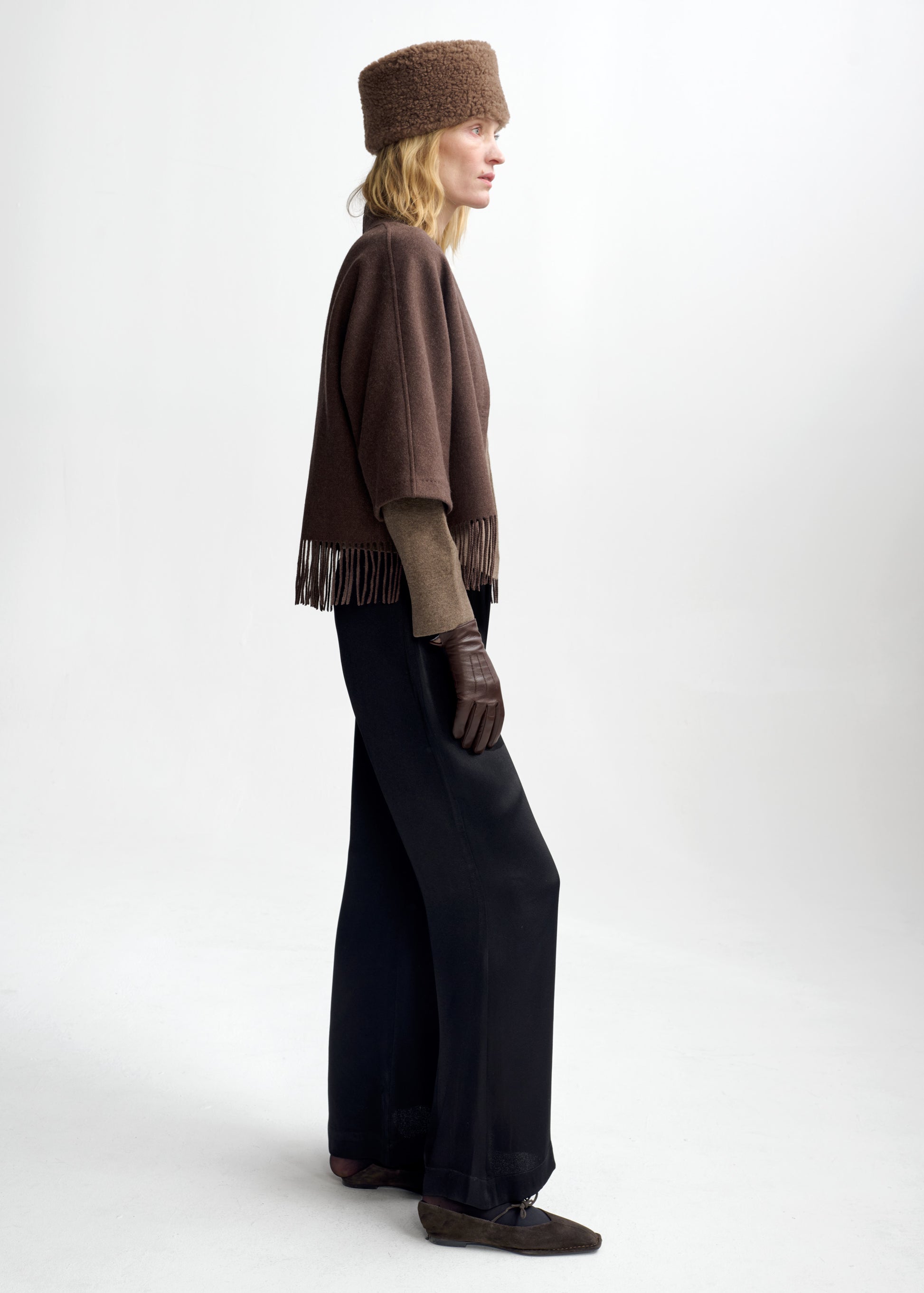 AKS LABEL Keyla Lambswool Jacket Jackets 8025 Brown