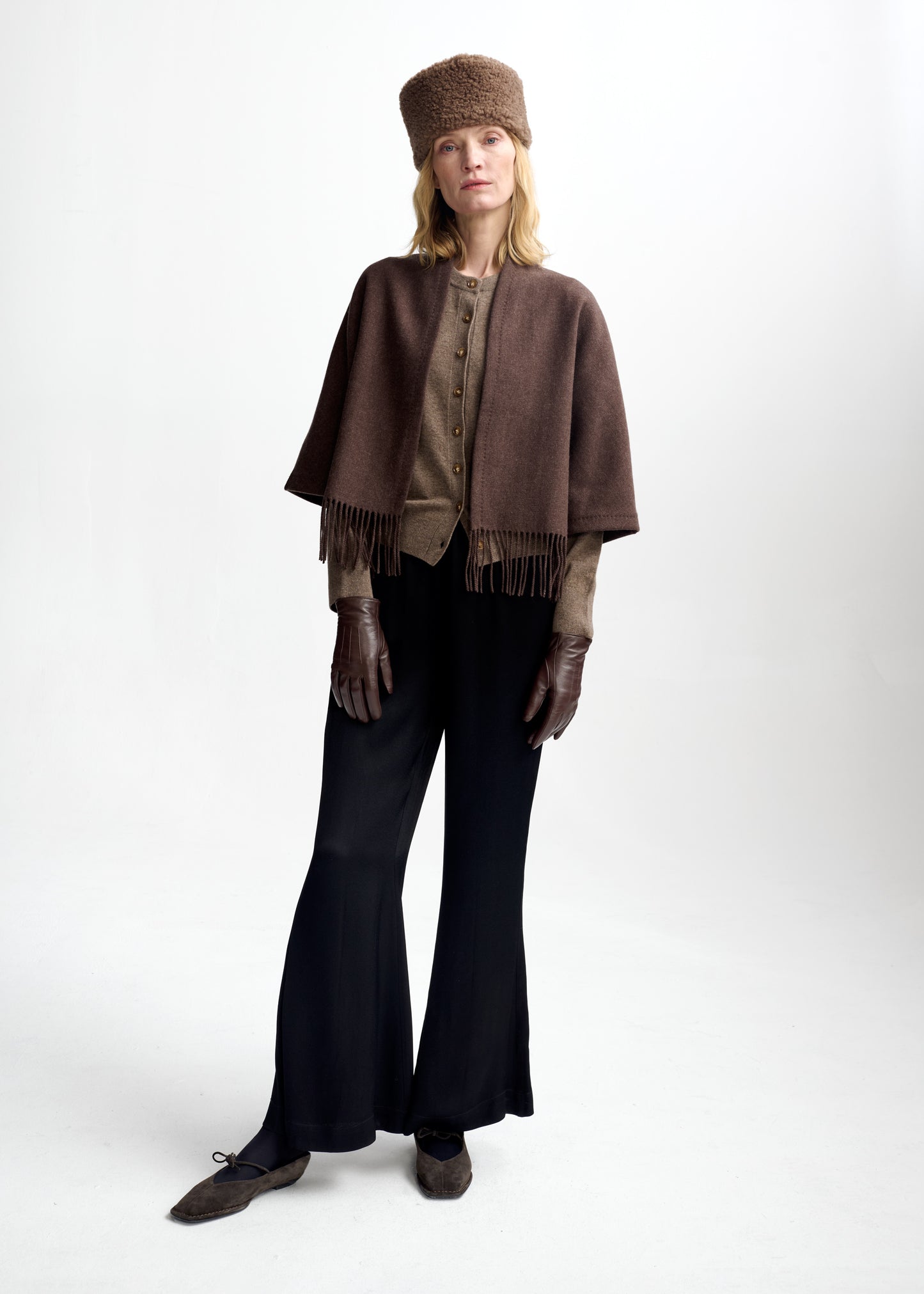 AKS LABEL Keyla Lambswool Jacket Jackets 8025 Brown
