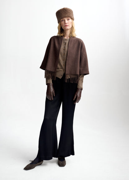 AKS LABEL Keyla Lambswool Jacket Jackets 8025 Brown