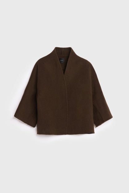 AKS LABEL International Kira Wool Jacket 00_Jackets 8069 Espresso
