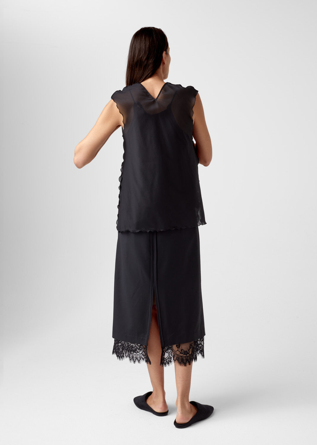 AKS LABEL International Leo silk top 03_Tops 9090 Black