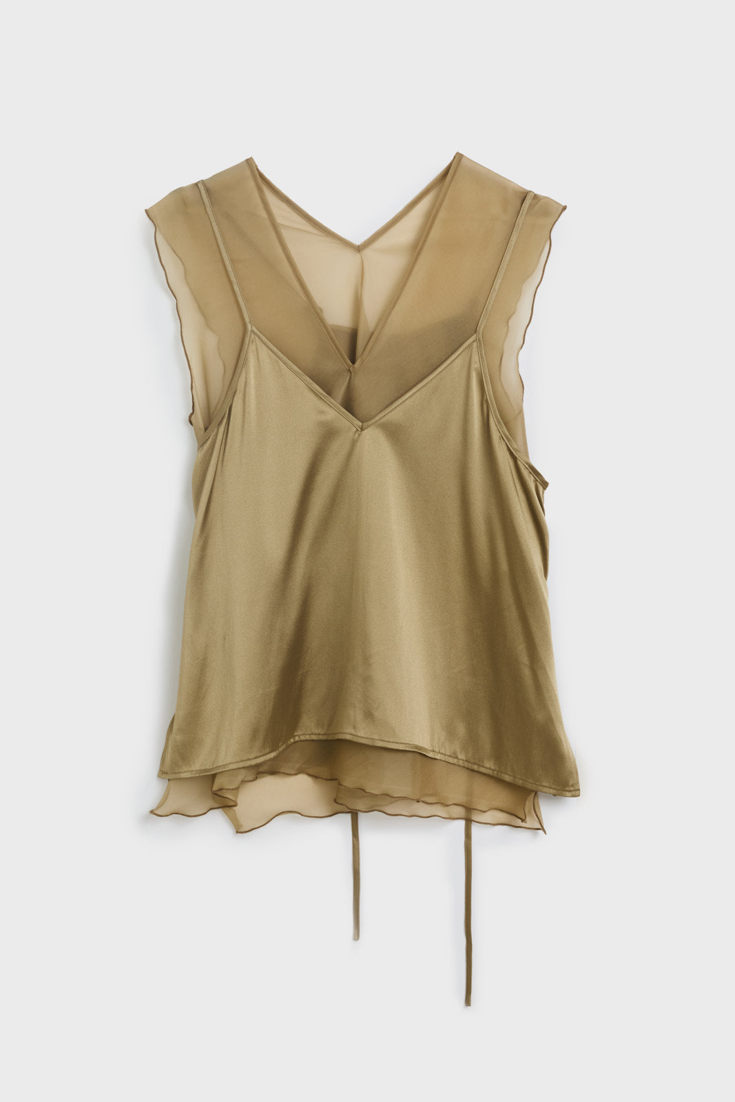 AKS LABEL Leo silk top Tops 8024 Khaki