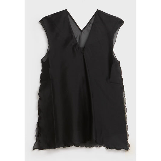 AKS LABEL Leo silk top Tops 9090 Black