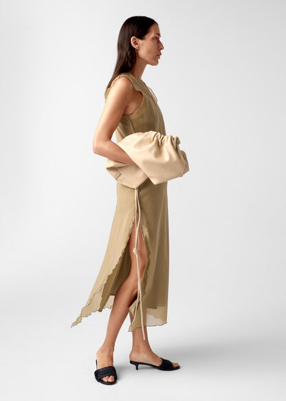 AKS LABEL International Leonora silk dress 05_Dresses 8024 Khaki