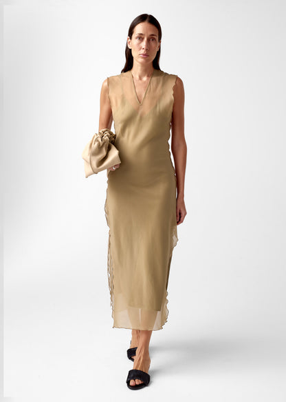 AKS LABEL International Leonora silk dress 05_Dresses 8024 Khaki
