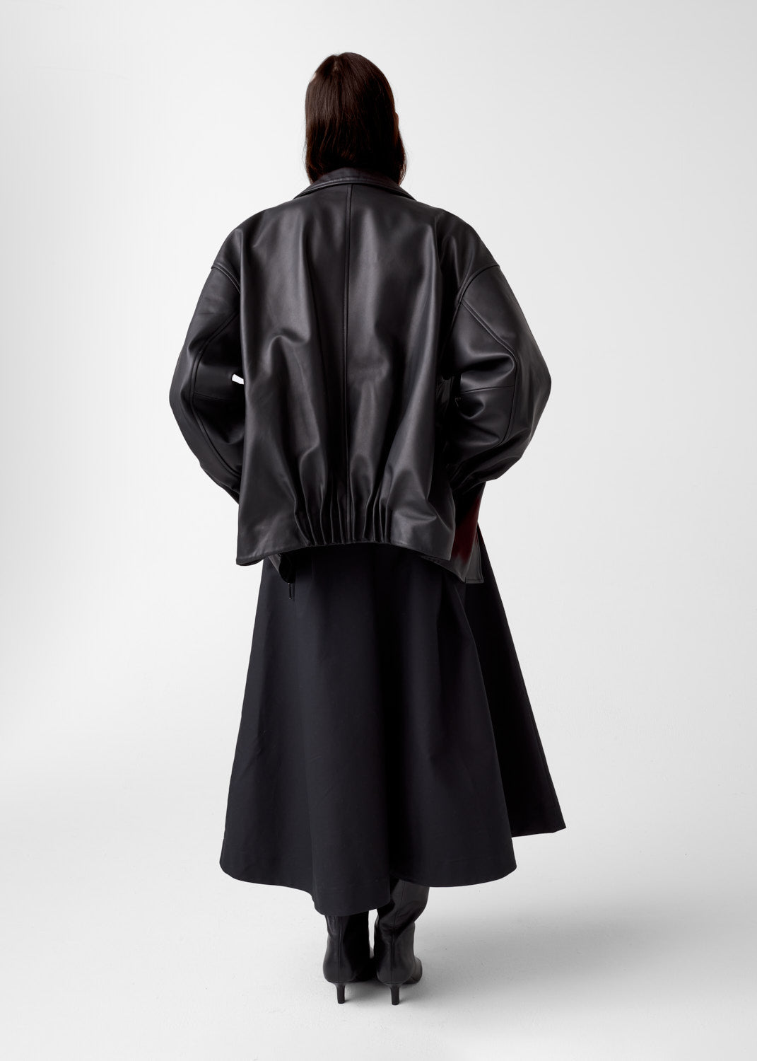 AKS LABEL International Lily leather jacket 00_Jackets 9090 Black