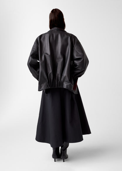 AKS LABEL International Lily leather jacket 00_Jackets 9090 Black