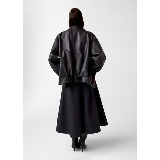 AKS LABEL Lily leather jacket Jackets 9090 Black