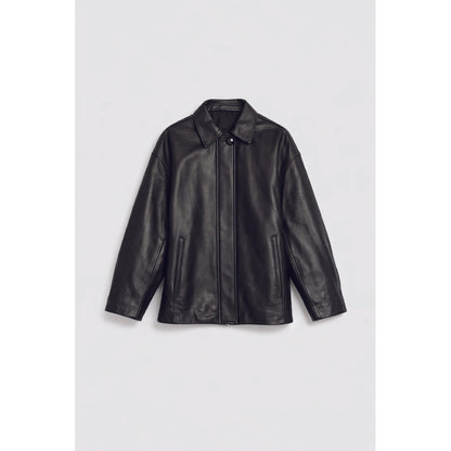 AKS LABEL Lily leather jacket Jackets 9090 Black