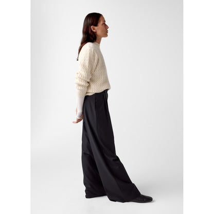 AKS LABEL Luca cable alpaca cash knit Knitwear 8002 Cream
