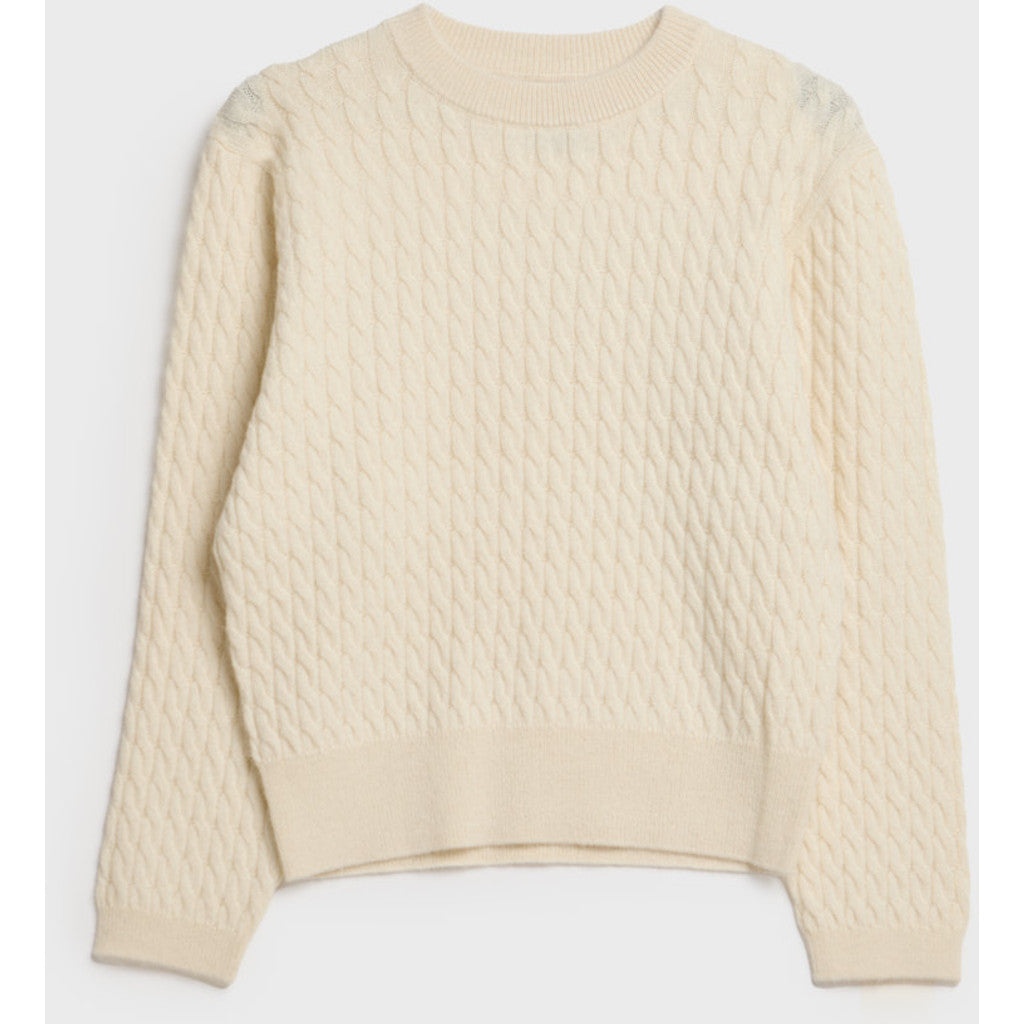 AKS LABEL Luca cable alpaca cash knit Knitwear 8002 Cream