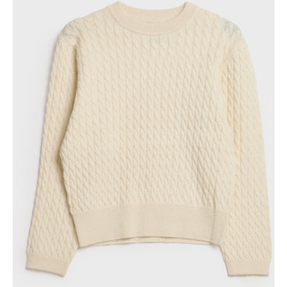 AKS LABEL Luca cable alpaca cash knit Knitwear 8002 Cream