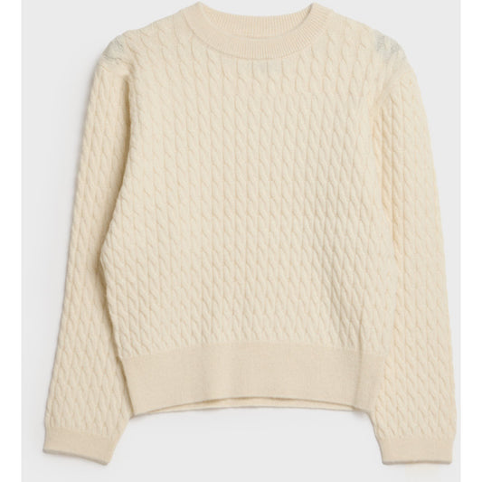 AKS LABEL Luca cable alpaca cash knit Knitwear 8002 Cream