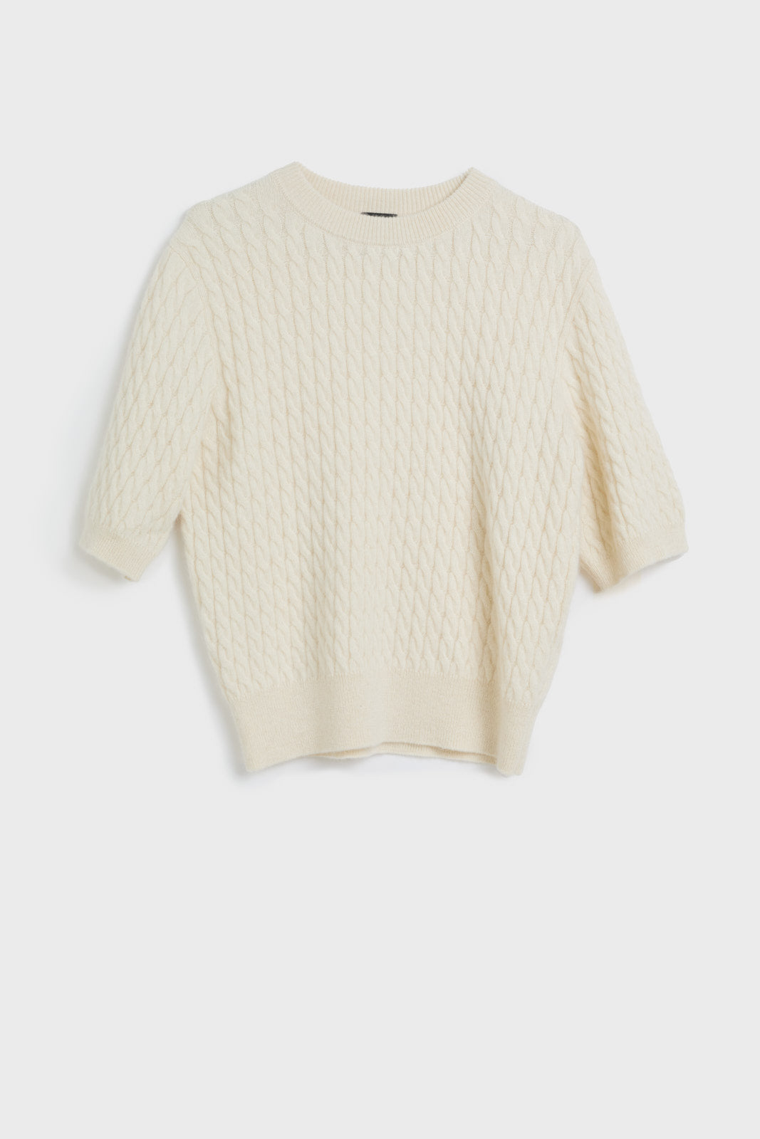 AKS LABEL Lucie cable alpaca cash knit Knitwear 8002 Cream