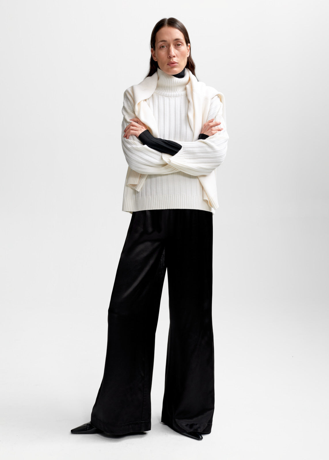 Christian Aks Malina Merino Turtleneck Knitwear 9001 White