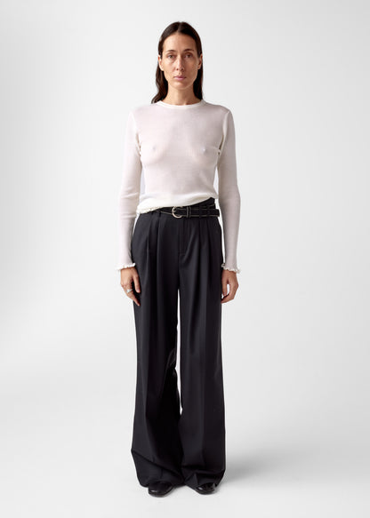 AKS LABEL International Manu Merino Sweater 02_Knitwear 9001 White