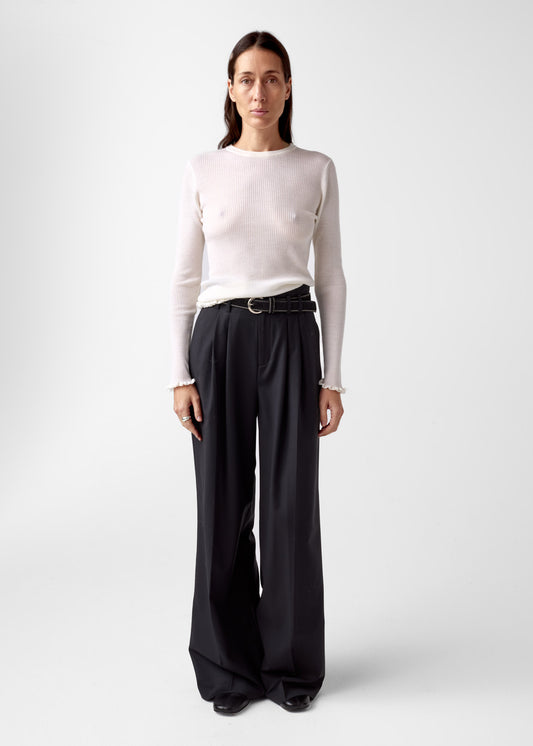 AKS LABEL International Manu Merino Sweater 02_Knitwear 9001 White