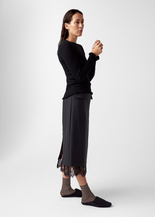 AKS LABEL International Manu Merino Sweater 02_Knitwear 9090 Black