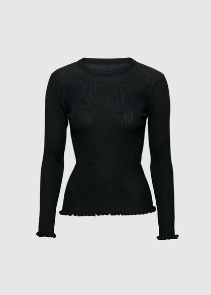AKS LABEL International Manu Merino Sweater 02_Knitwear 9090 Black