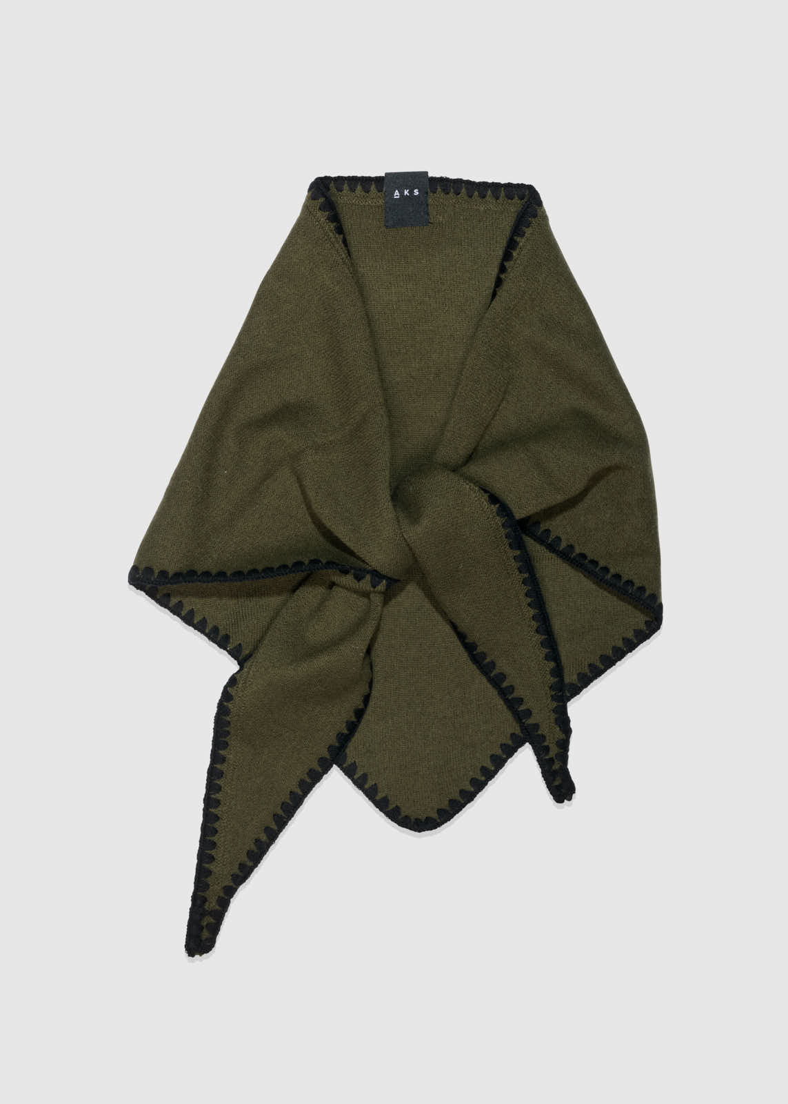 AKS LABEL International Mina Stitched Merino Scarf 09_Scarfs 7074 Army