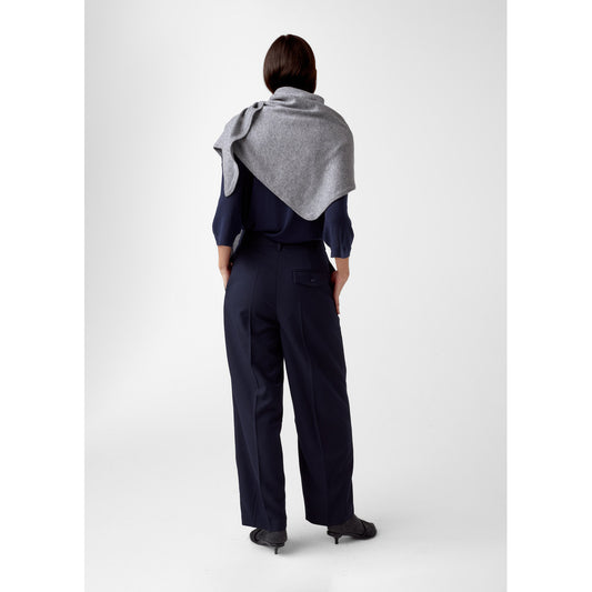 AKS LABEL International Mira Wool Cash Scarf 09_Scarfs 9053 M. Grey Mel