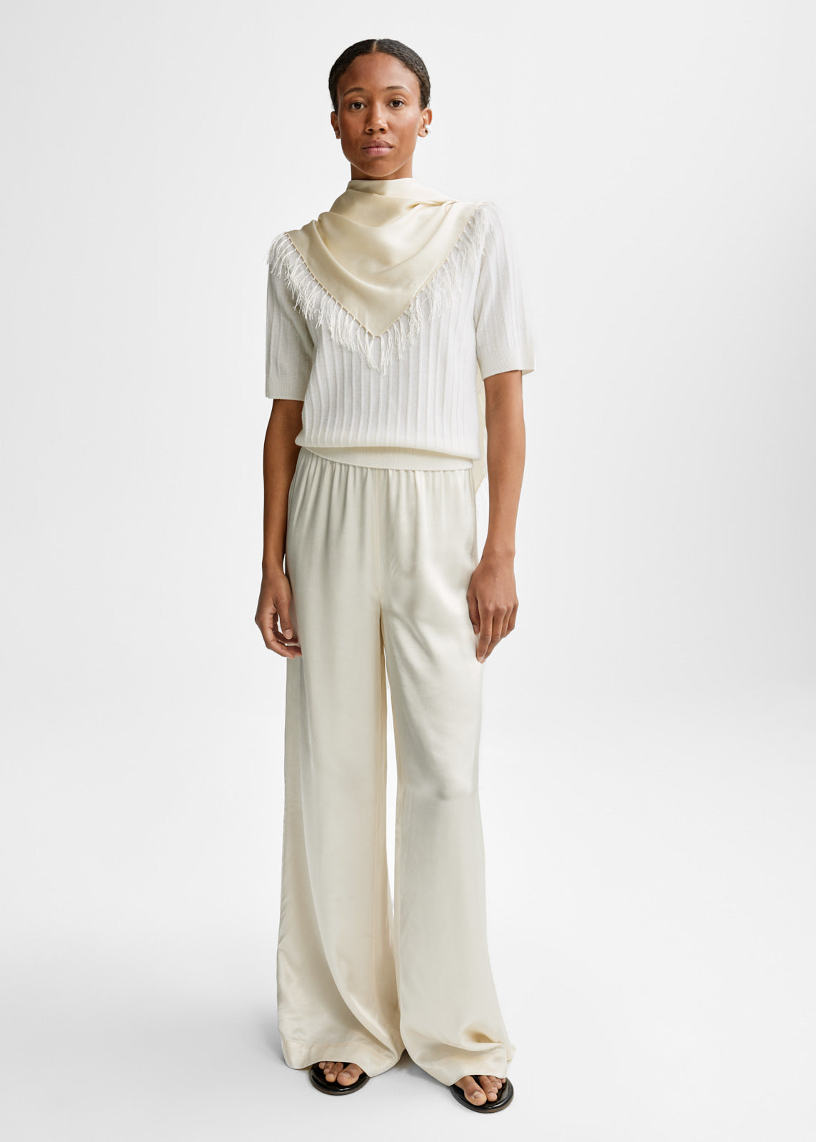 Christian Aks Molly Wool Cash Knit Knitwear 9001 White