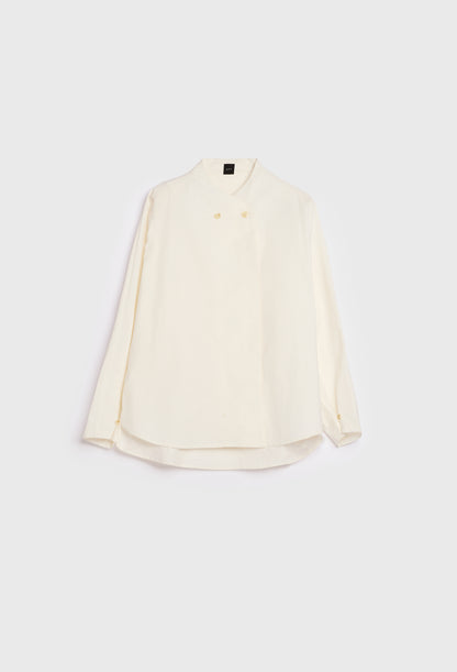 AKS LABEL International Nadia poplin shirt 04_Shirts 9001 White