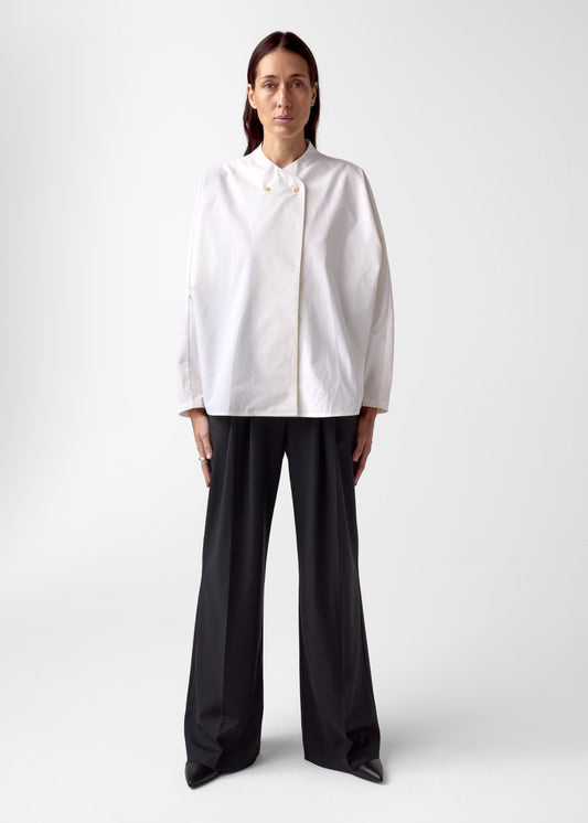 AKS LABEL International Nadia poplin shirt 04_Shirts 9001 White