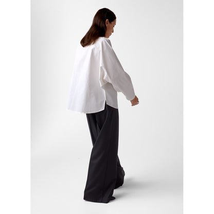 AKS LABEL Nadia poplin shirt Shirts 9001 White
