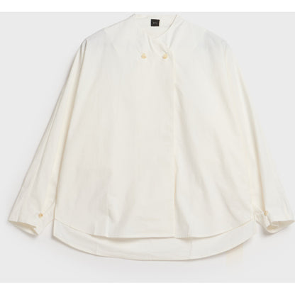 AKS LABEL Nadia poplin shirt Shirts 9001 White
