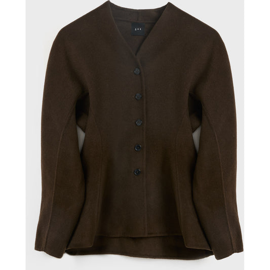 AKS LABEL International Nadina wool jakcet 00_Jackets 8070 Dk. Brown