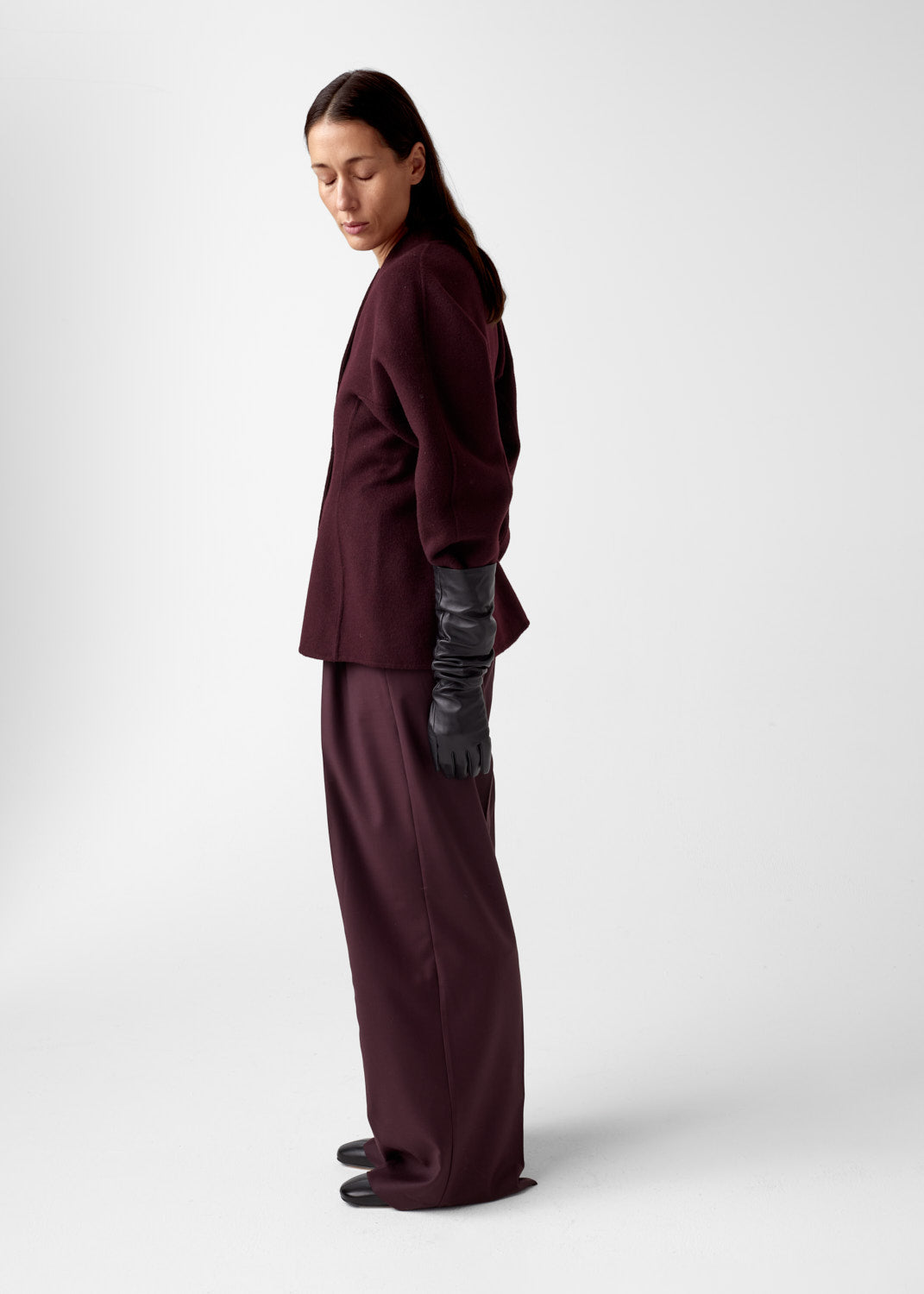 AKS LABEL International Nadina wool jakcet 00_Jackets 3056 Burgundy