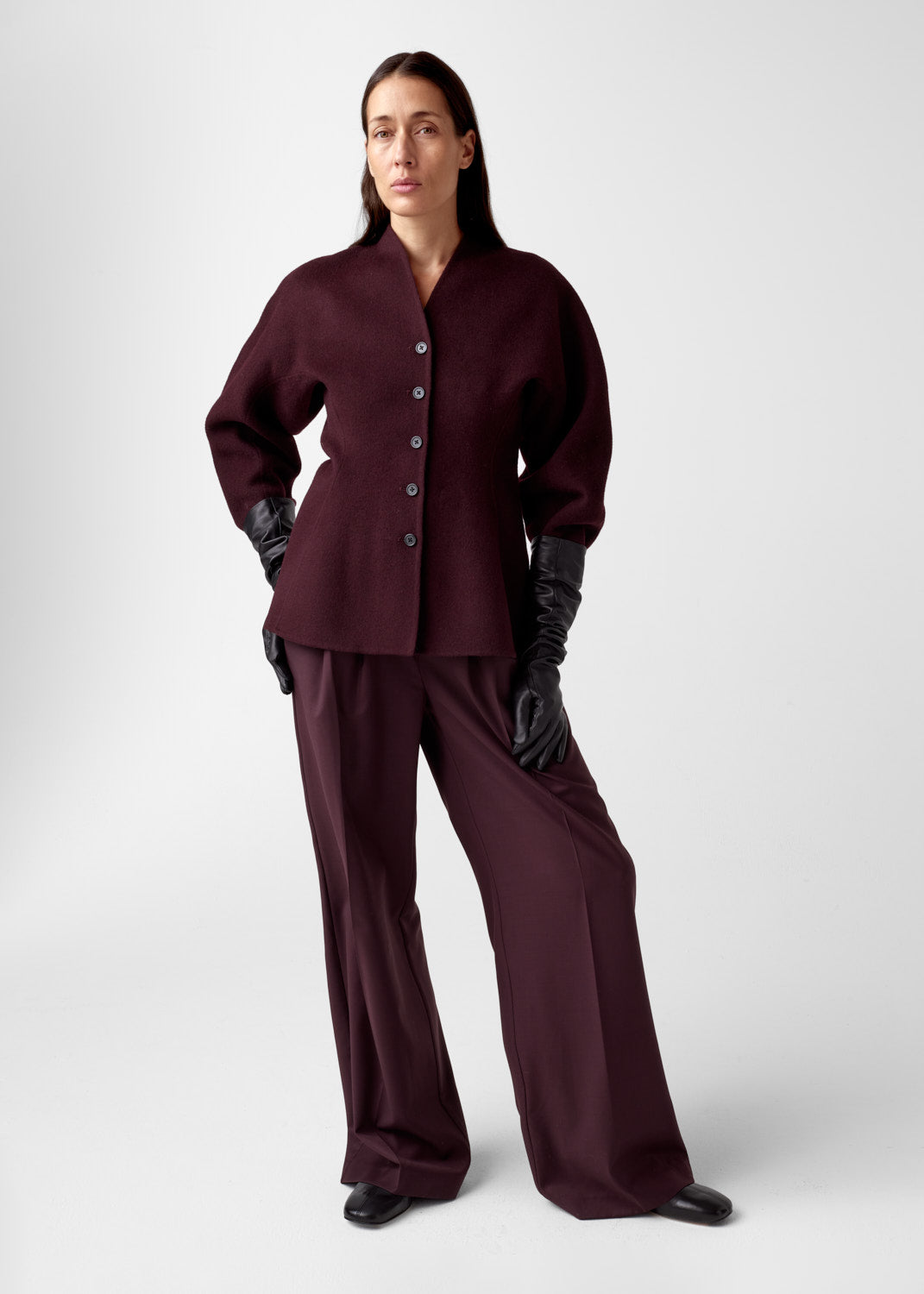 AKS LABEL International Nadina wool jakcet 00_Jackets 3056 Burgundy