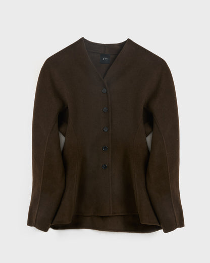AKS LABEL Nadina wool jakcet Jackets 8070 Dk. Brown