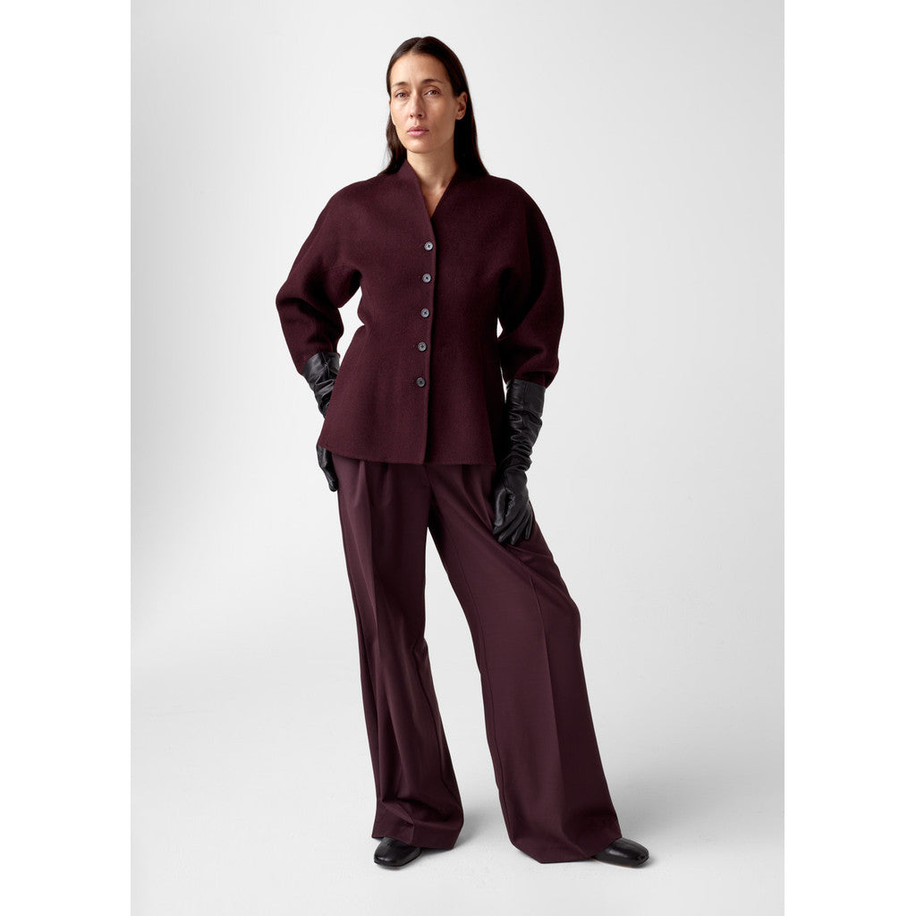 AKS LABEL Nadina wool jakcet Jackets 3056 Burgundy