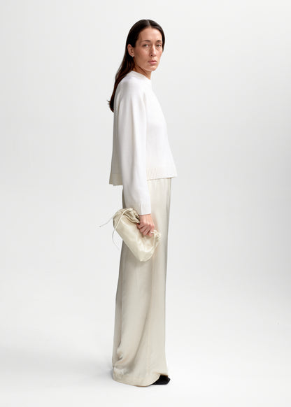AKS LABEL Naja Viscose Trouser Trousers 9003 Eggshell