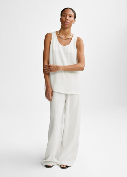 AKS LABEL International Neo Viscose Top 03_Tops 9001 White