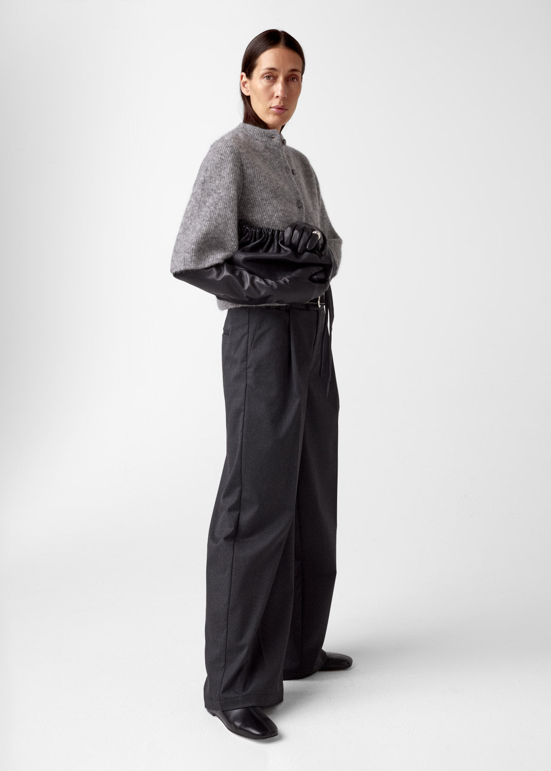 AKS LABEL International Nolita mohair cardigan 02_Knitwear 9053 M. Grey Mel
