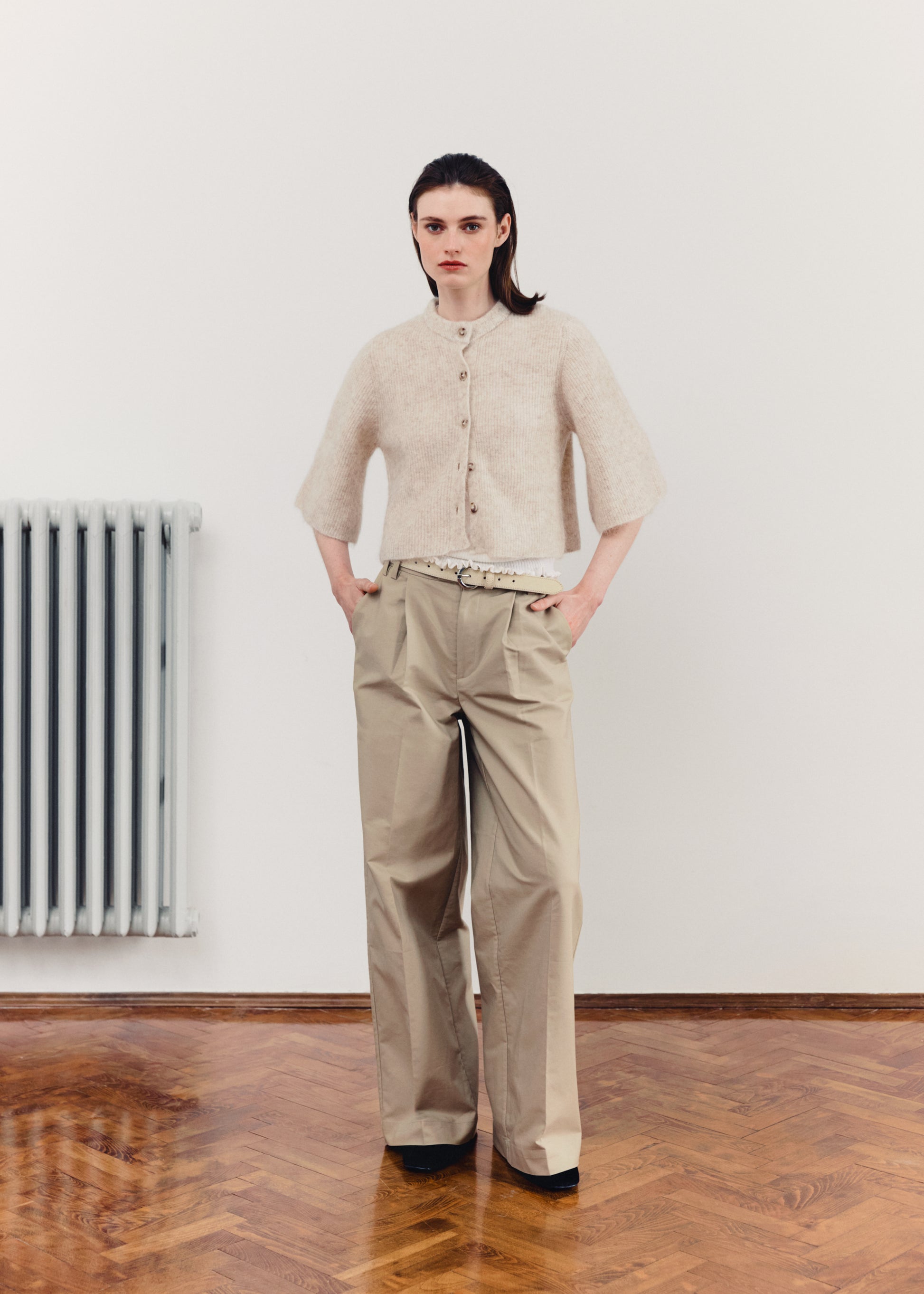 AKS LABEL Nolita mohair cardigan Knitwear 8012 Wheat