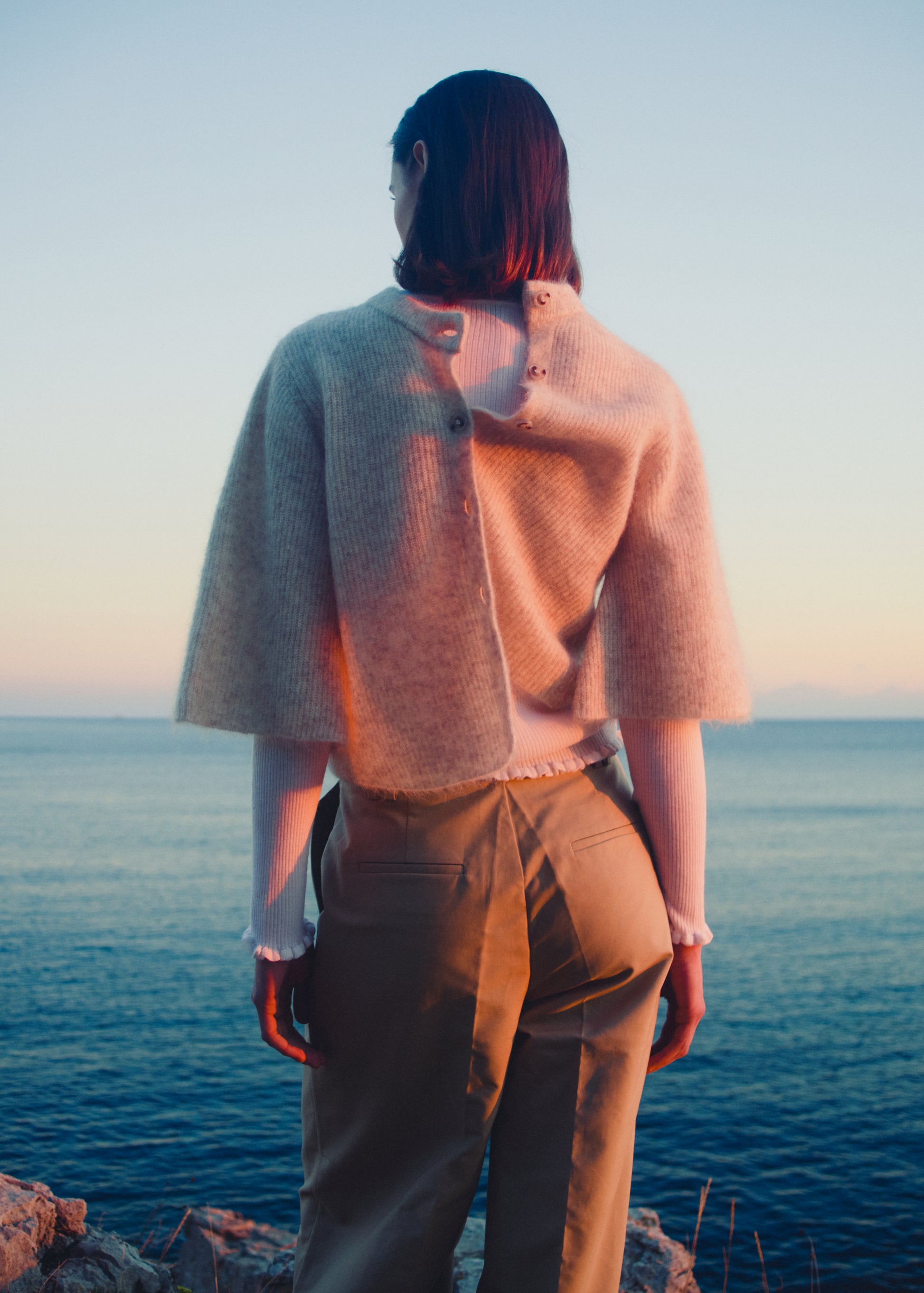 AKS LABEL Nolita mohair cardigan Knitwear 8012 Wheat