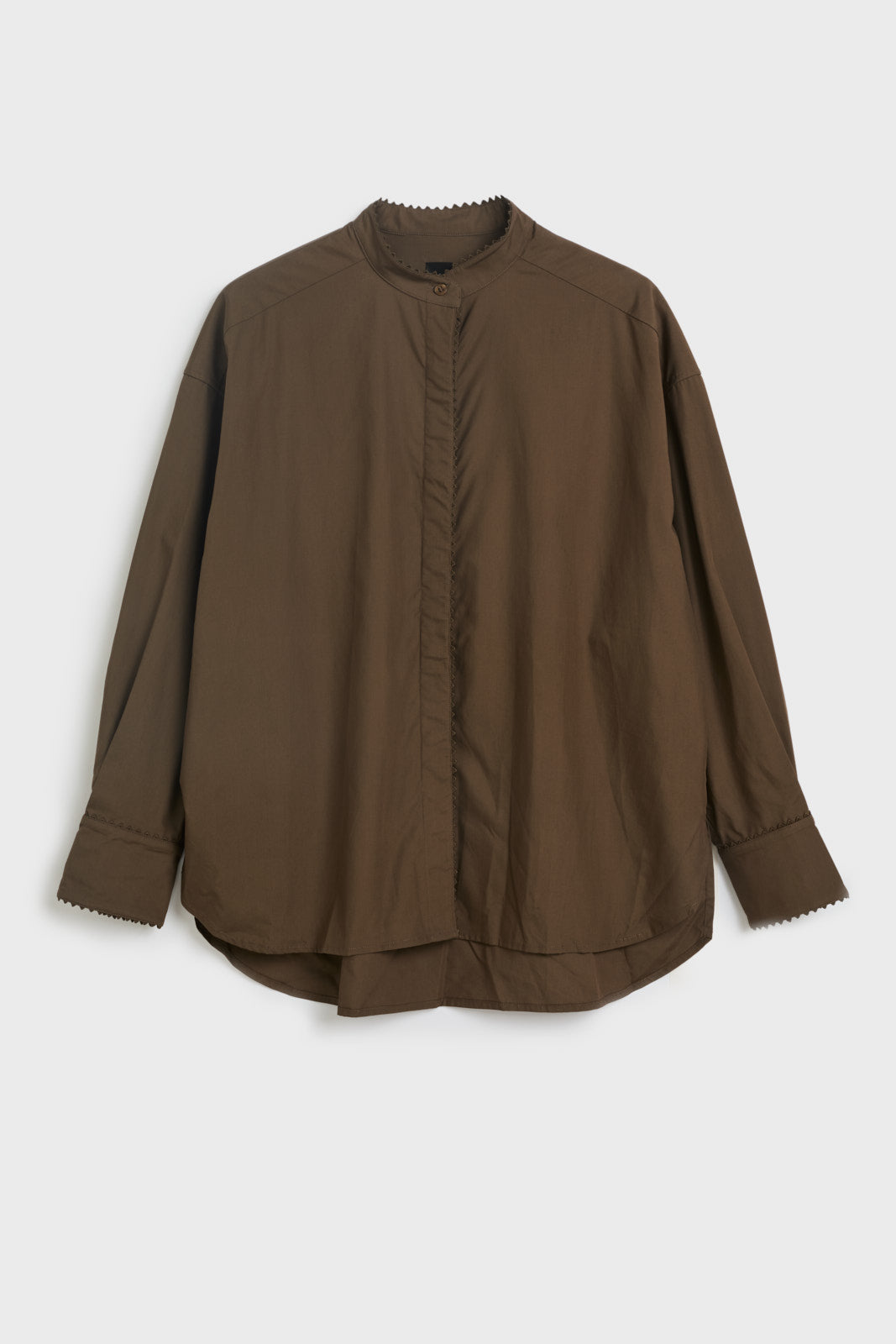 AKS LABEL Nora poplin shirt Shirts 8025 Brown